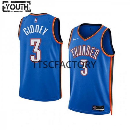 Dres Oklahoma City Thunder Josh Giddey 3 Nike 2022-23 Icon Edition Plava Swingman - Dječji
